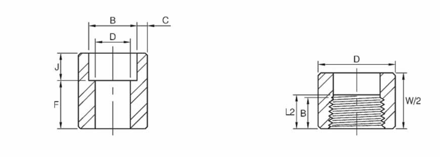 Half Coupling Fittings (ASME B 1611)